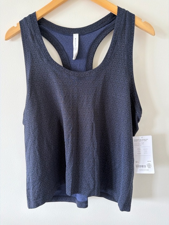 Athleta Tops - Athleta Momentum Seamless Sport Tank Navy Racerback Size XL NWT